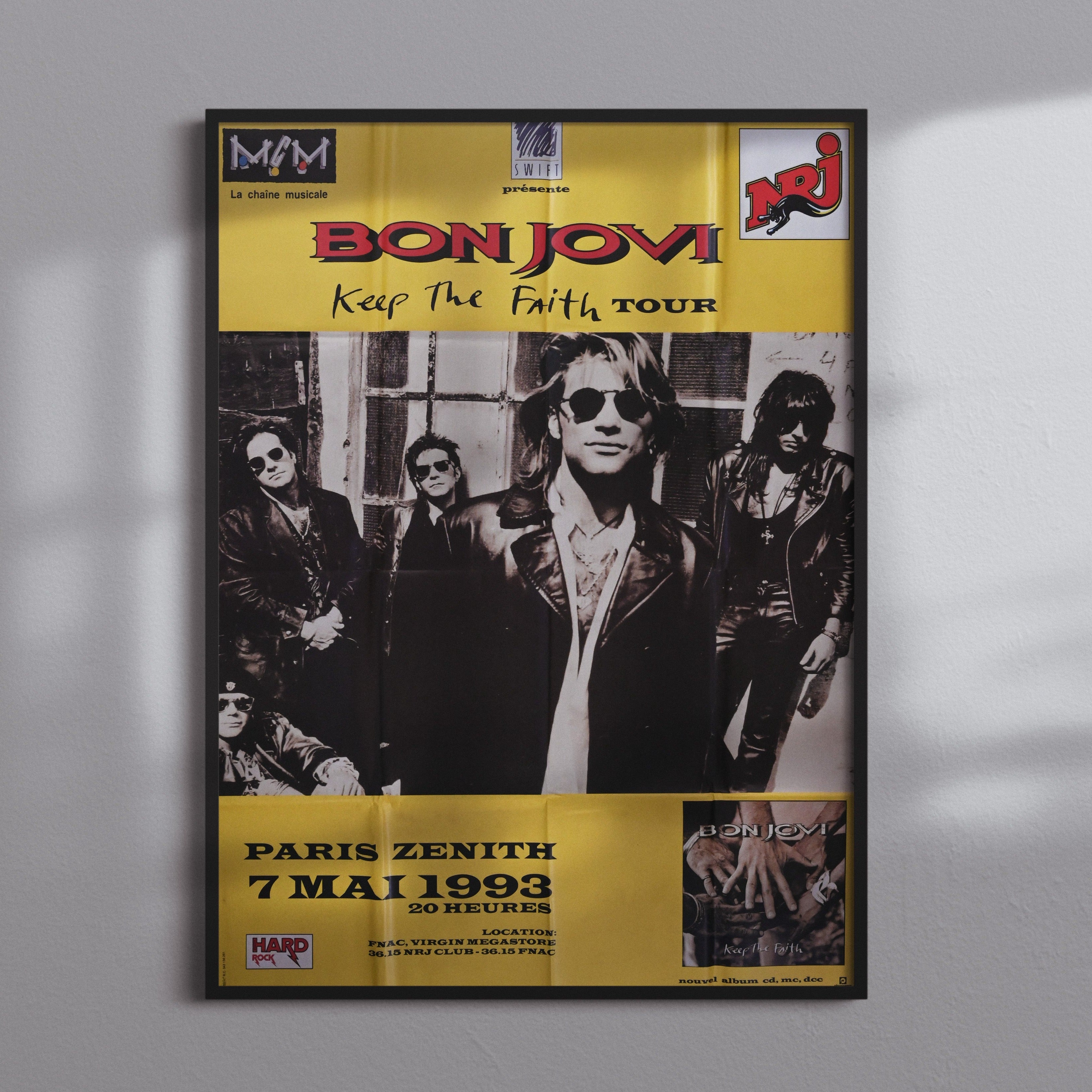 Vintage Poster Bon Jovi Keep The Faith 1993 vintage-poster-bon-jovi-keep-the-faith-1993