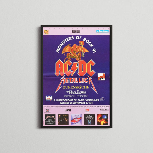 Monsters of Rock - Hippodrome de Vincennes - A2 - 1991